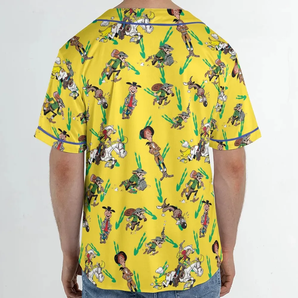 Dead End City Lucky Luke Unisex Baseball Jersey - 2