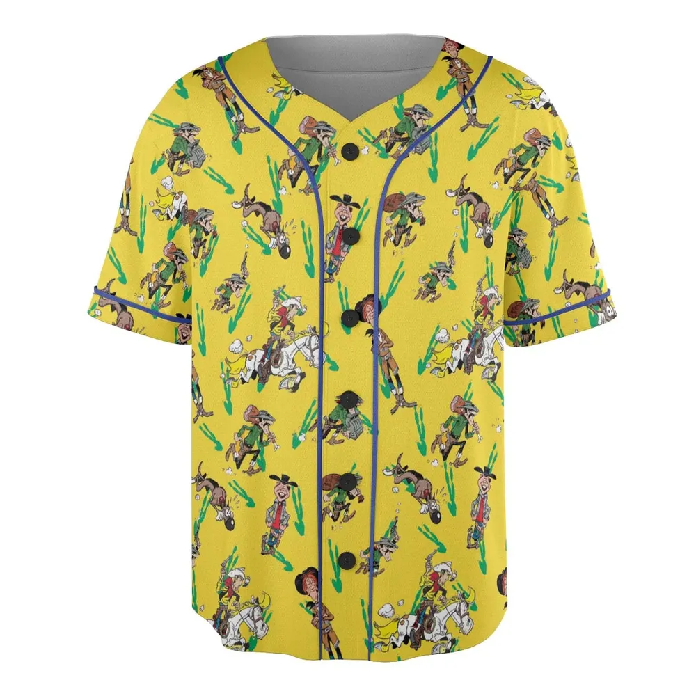 Dead End City Lucky Luke Unisex Baseball Jersey - 3