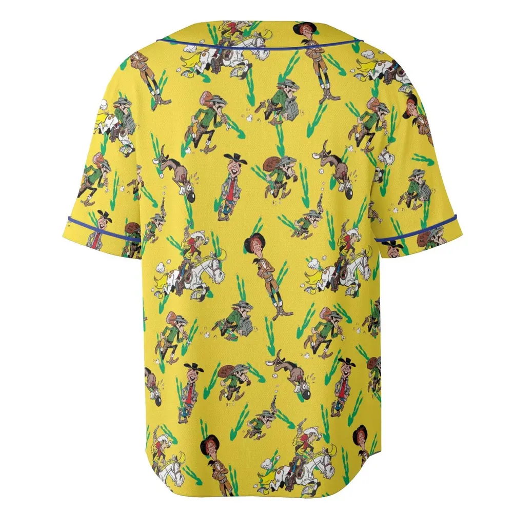Dead End City Lucky Luke Unisex Baseball Jersey - 4