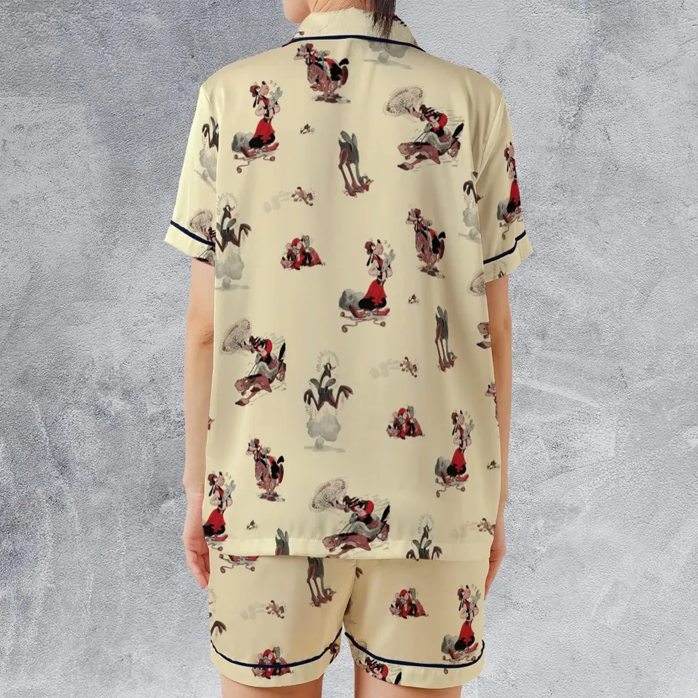 El Gaucho Goofy Satin Short-Sleeve Pajamas Set - 2