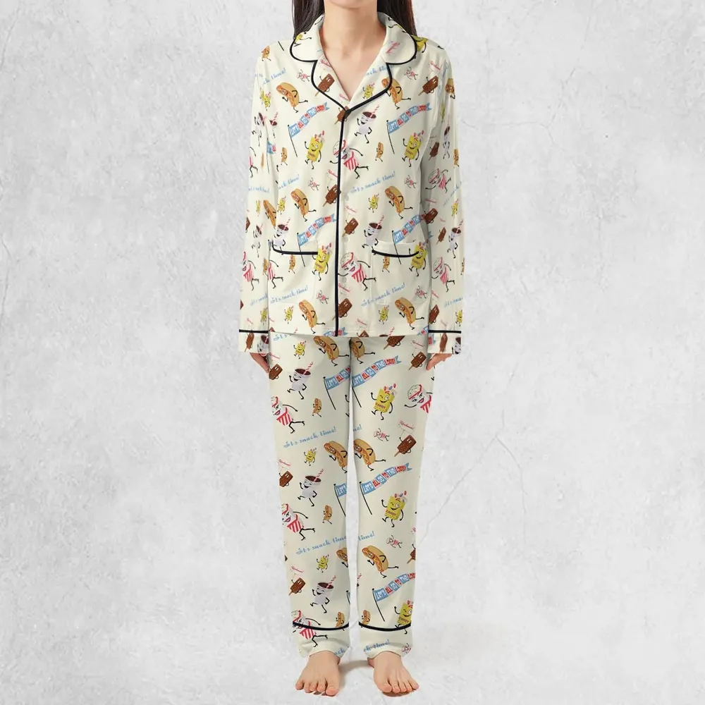 Let's All Go To The Lobby Retro Cartoon Pajamas Set - 2