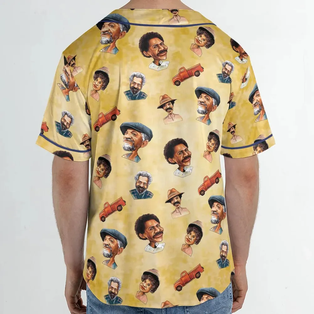 Sanford and Son Characters Unisex Baseball Jersey - 2