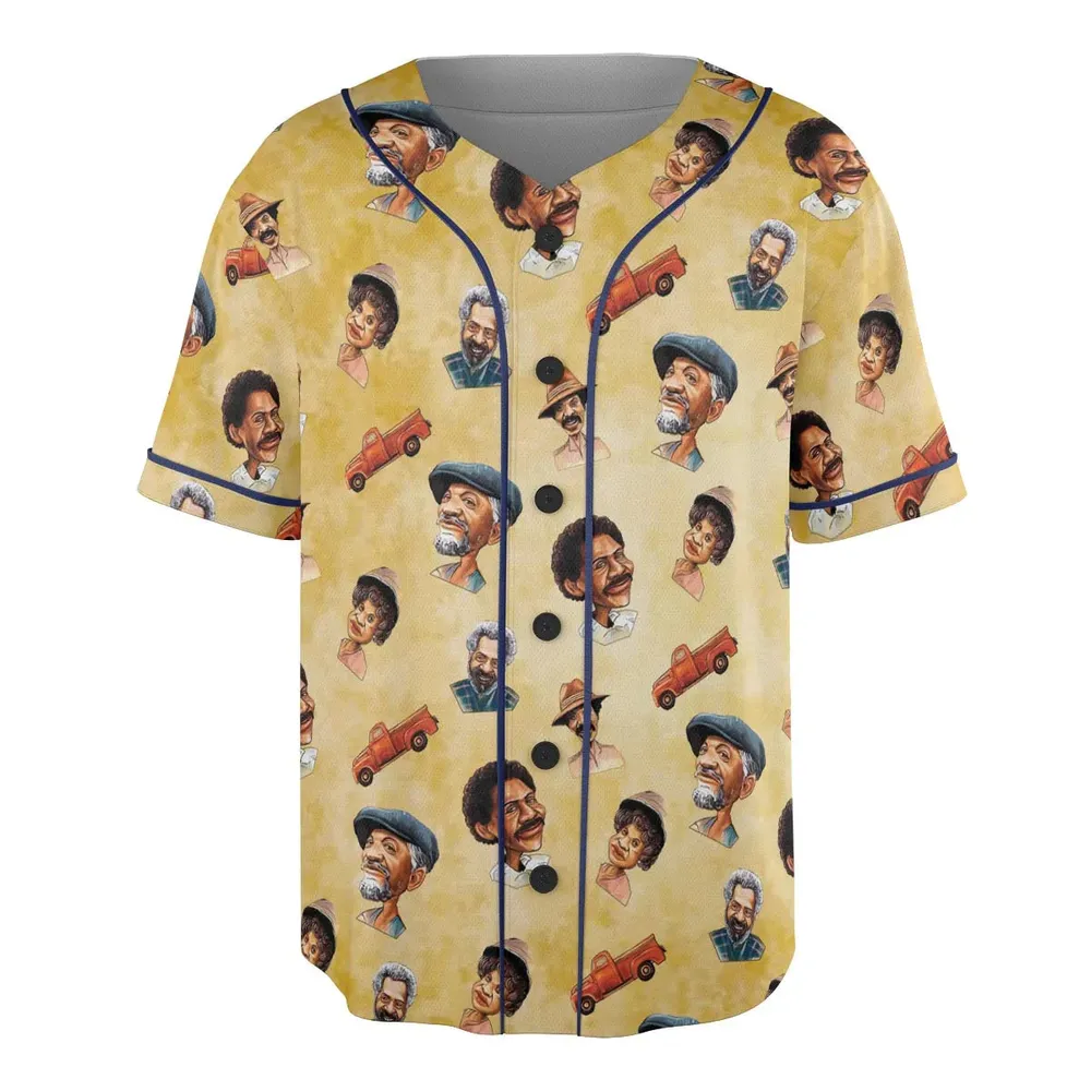 Sanford and Son Characters Unisex Baseball Jersey - 3