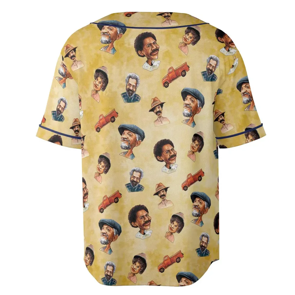 Sanford and Son Characters Unisex Baseball Jersey - 4