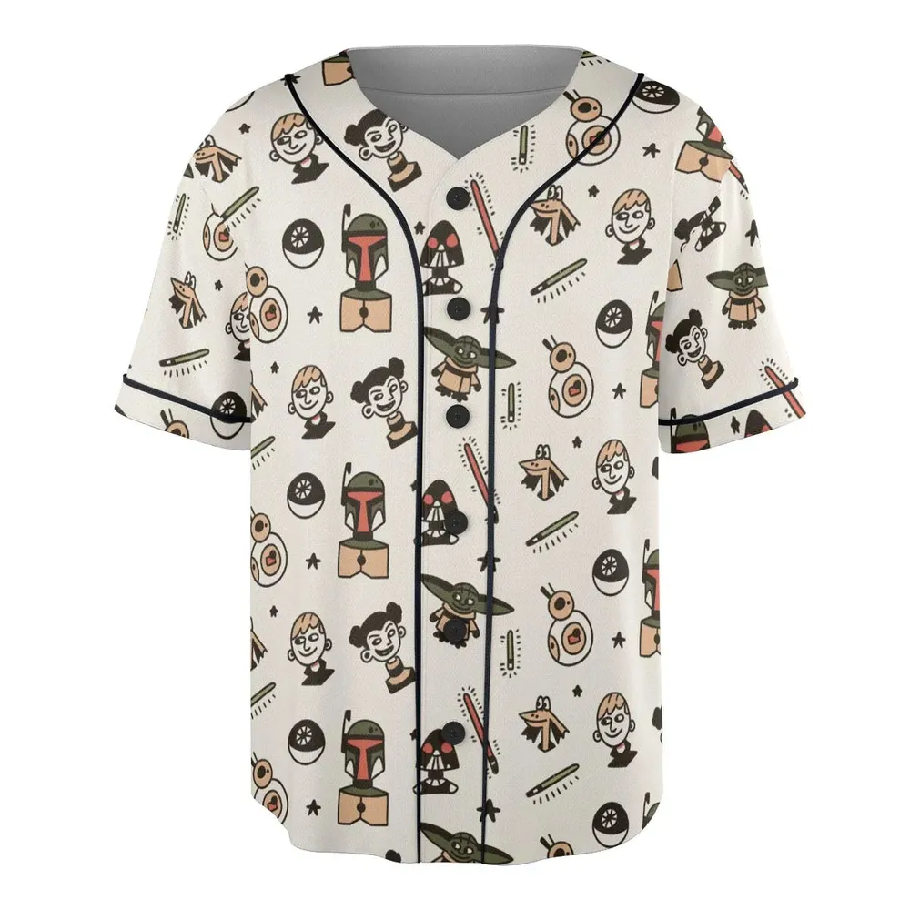 Retro Galaxy Star Wars Unisex Baseball Jersey - 3