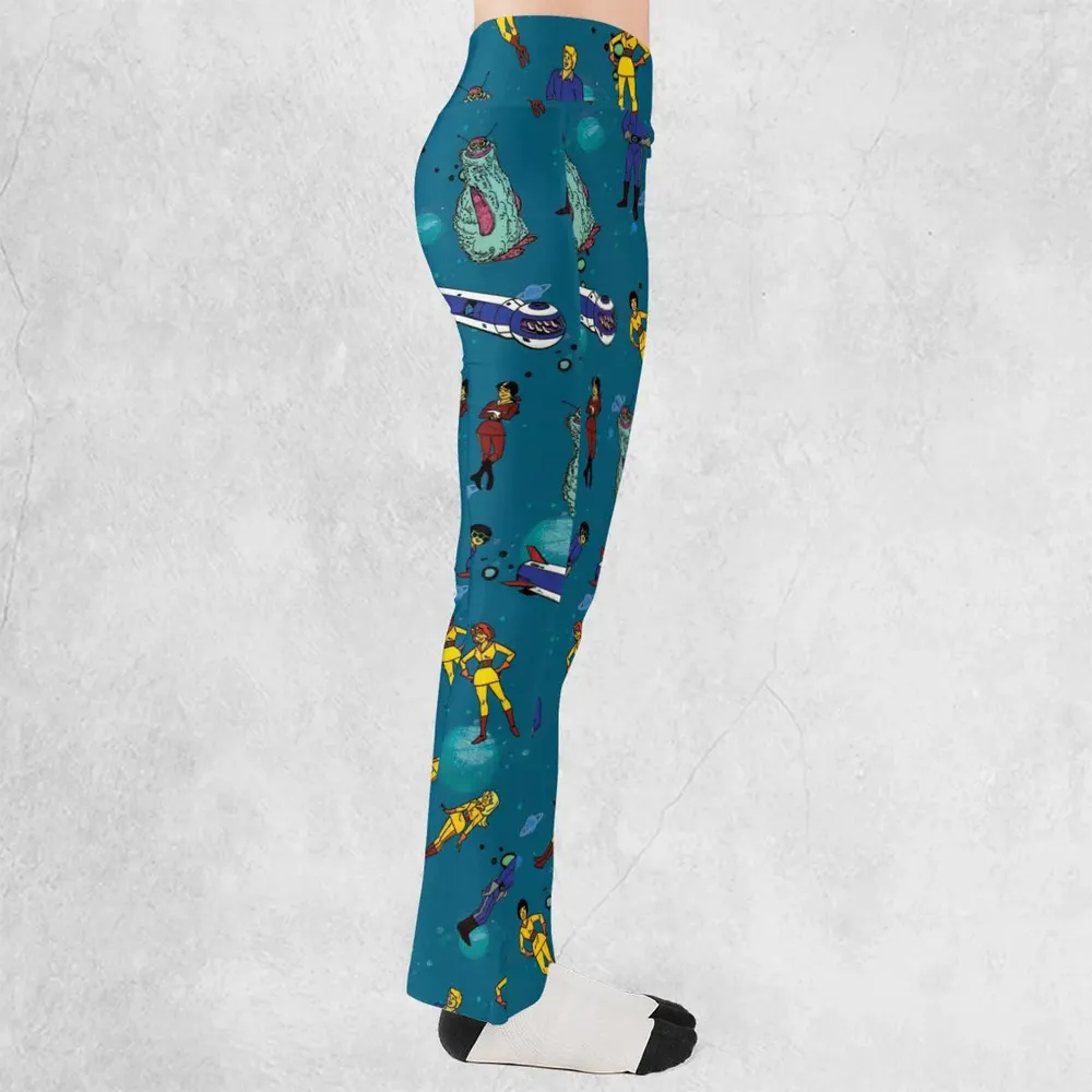 Josie And The Pussy Cats in Outer Space Flare Leggings - 2
