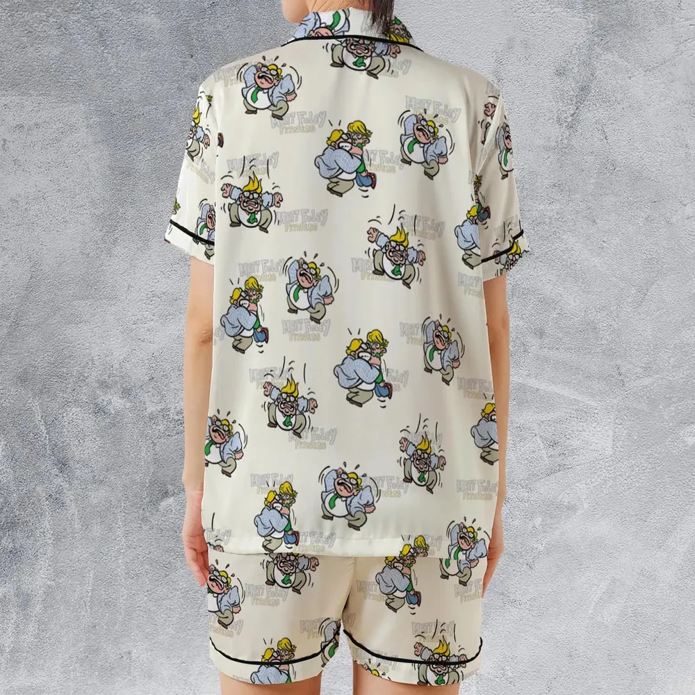 Matt Foley Fitness Exercises SNL Satin Short-Sleeve Pajamas Set - 2