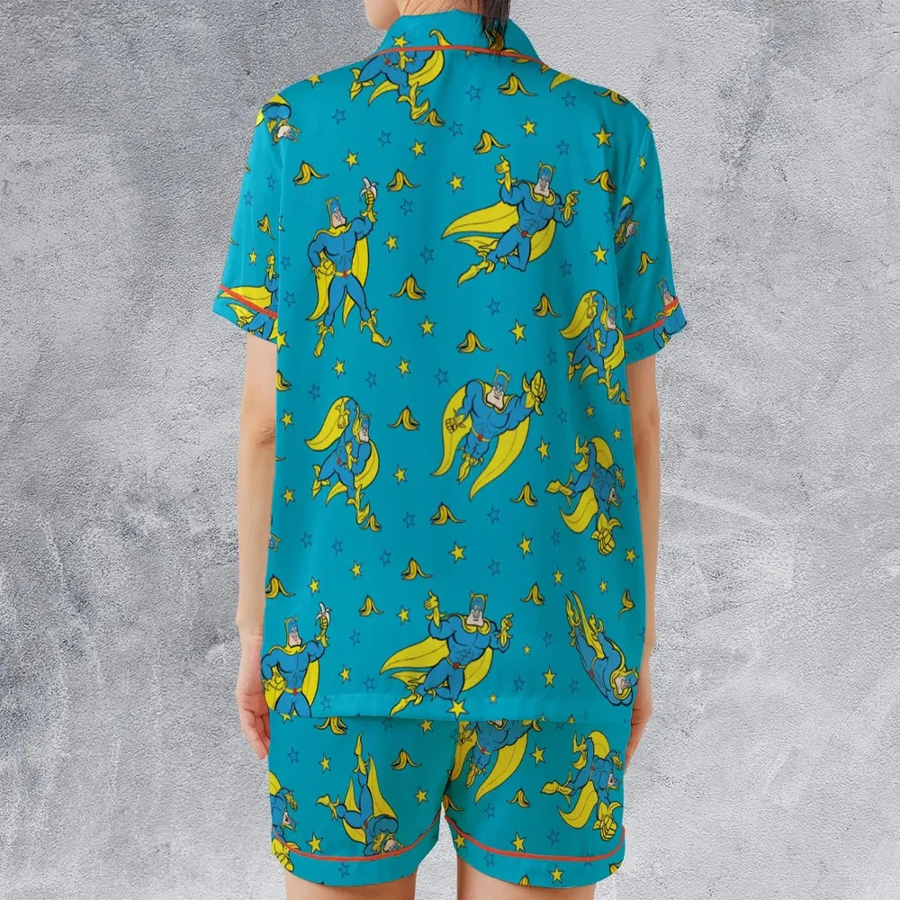 Banana and Bananaman Satin Short-Sleeve Pajamas Set - 2