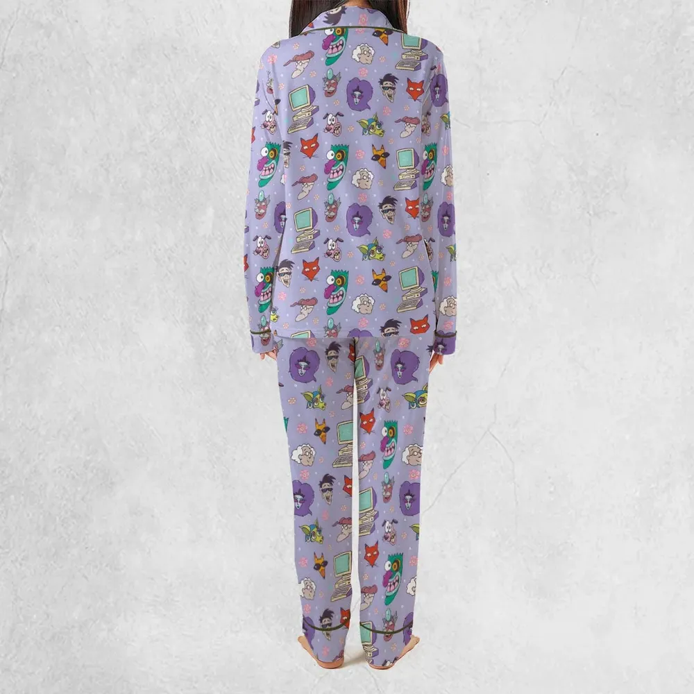 Floral Courage Courage the Cowardly Dog Pajamas Set - 3