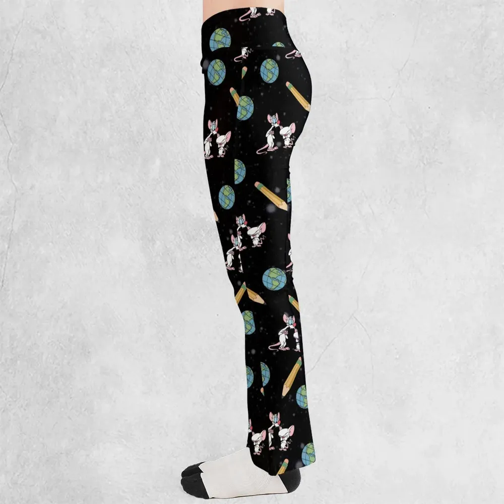 Geek Drip Pinky and The Brain Flare Leggings - 3
