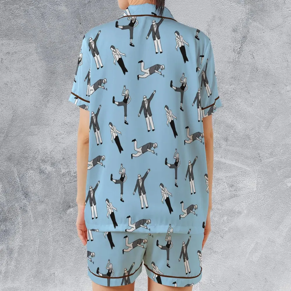 Chicken Dance Arrested Development Satin Short-Sleeve Pajamas Set - 2