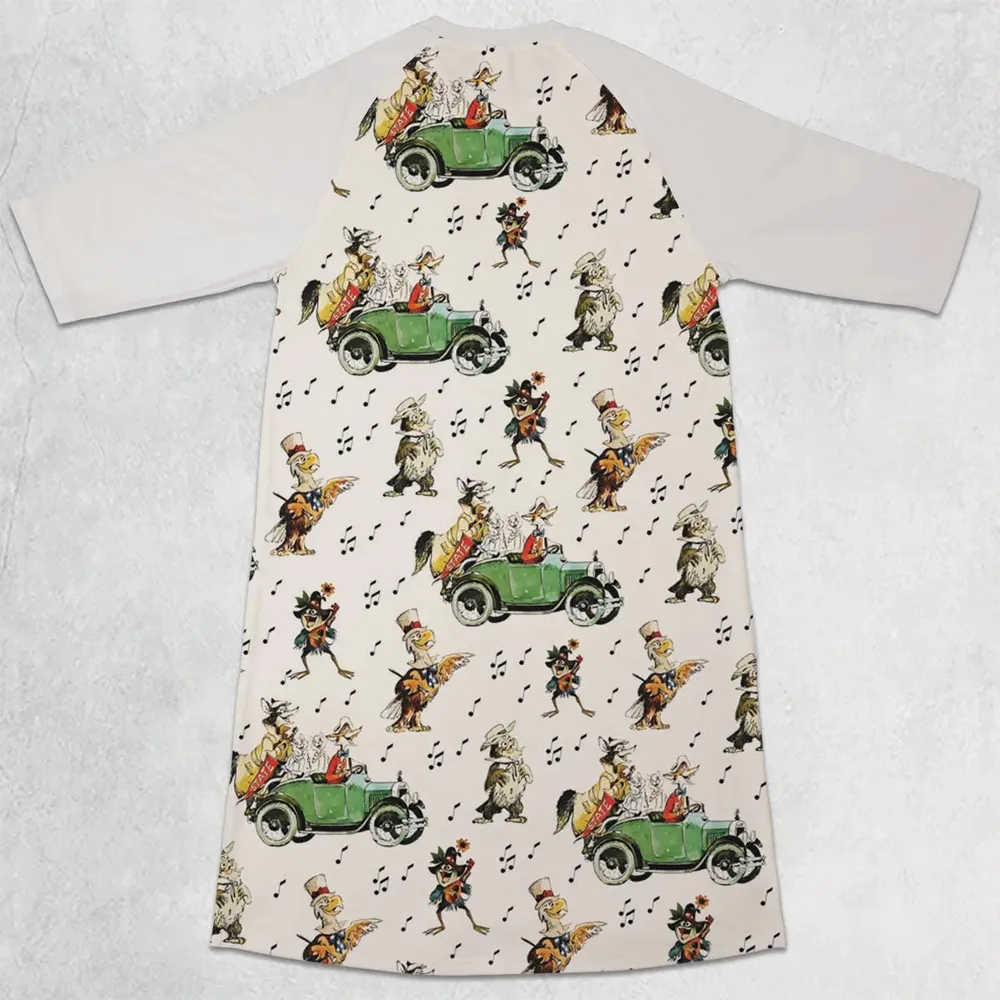 America Sings Characters 3/4 Sleeve Raglan Dress - 2