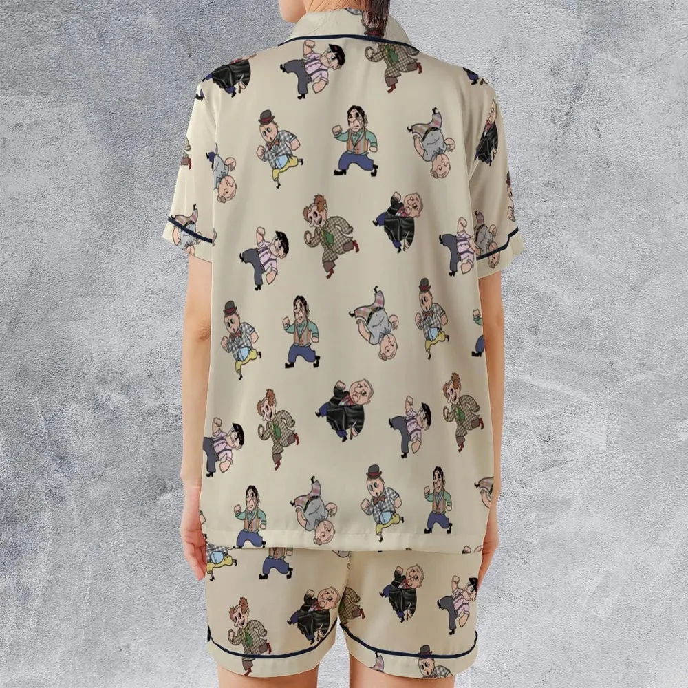 Stooges Forever The Three Stooges Satin Short-Sleeve Pajamas Set - 2