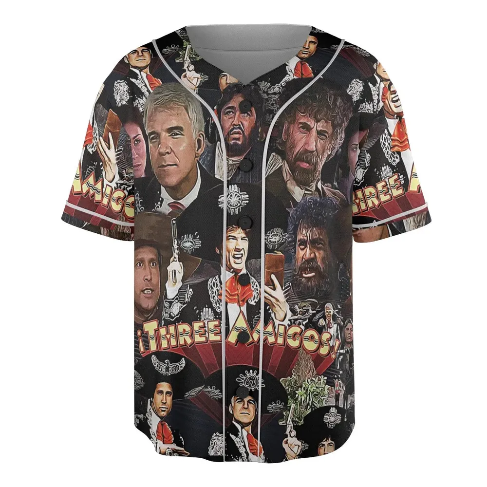 Three Amigos and the Infamous El Guapo Unisex Baseball Jersey - 3
