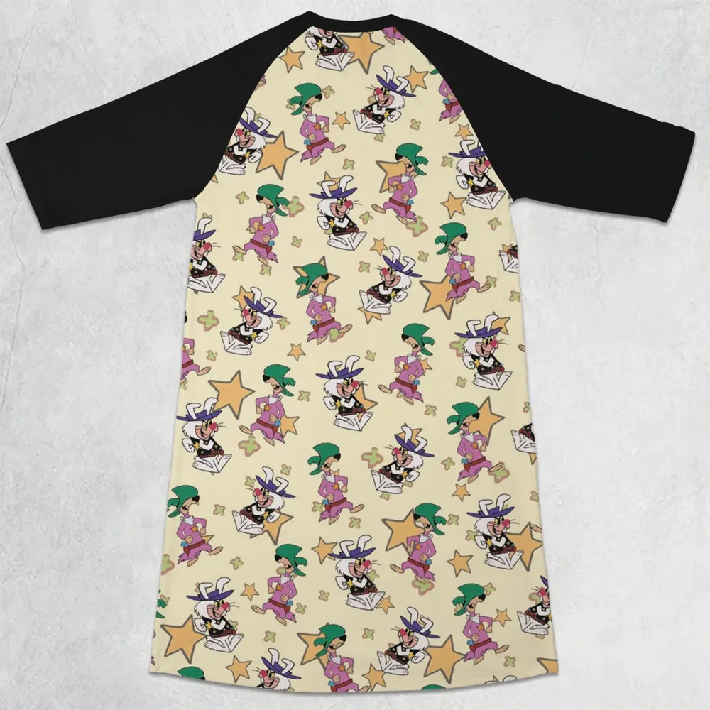 Ricochet Rabbit And Droop-A-Long 3/4 Sleeve Raglan Dress - 2
