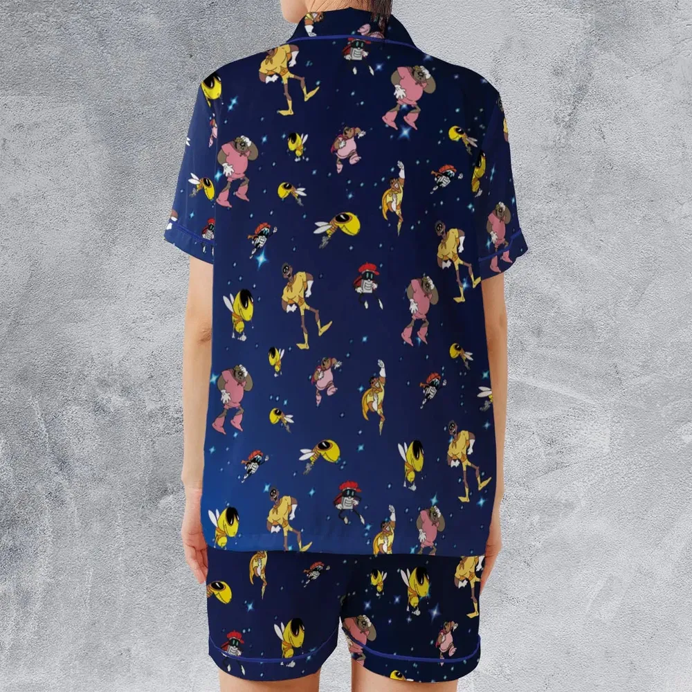 Brown Hornet characters Satin Short-Sleeve Pajamas Set - 2
