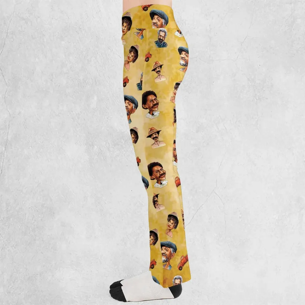 Sanford and Son Characters Flare Leggings - 3