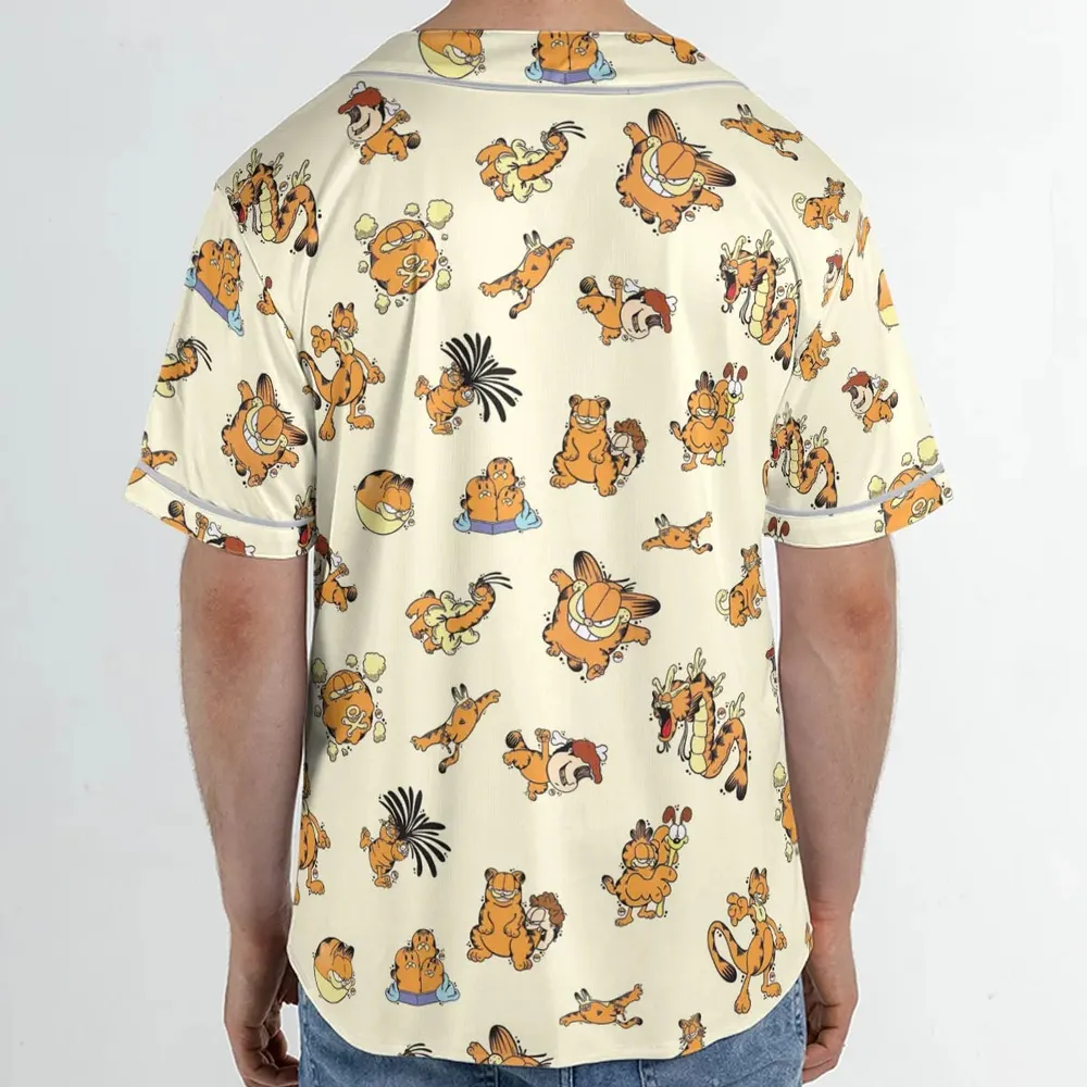 Lazy Legend Garfield Pokemon Mashup Unisex Baseball Jersey - 2