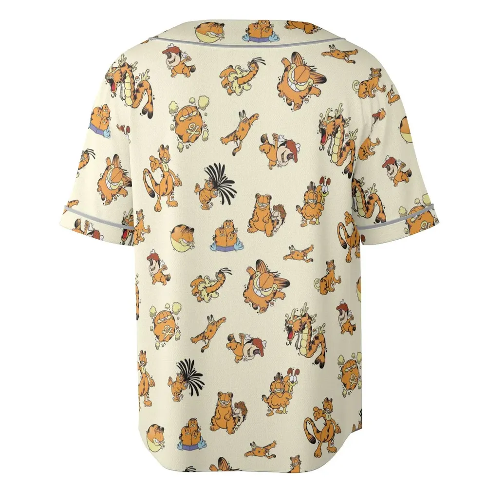 Lazy Legend Garfield Pokemon Mashup Unisex Baseball Jersey - 4