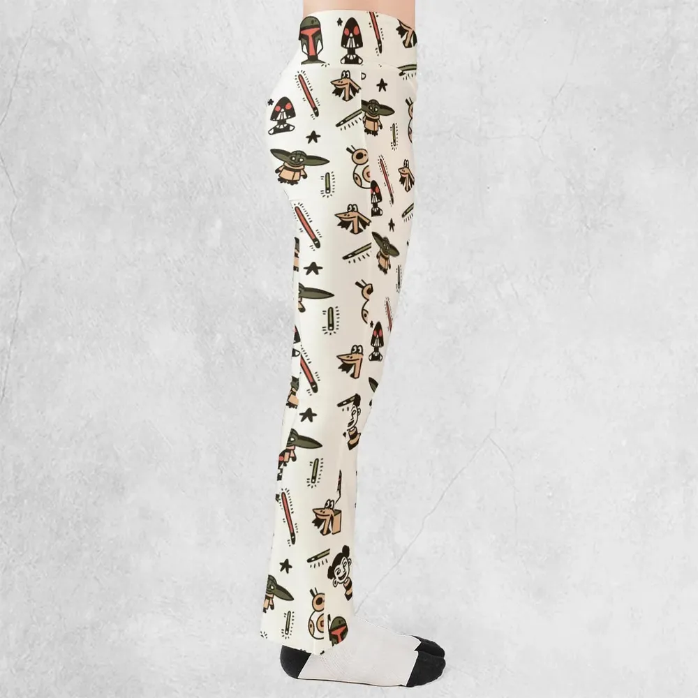 Retro Galaxy Star Wars Flare Leggings - 2