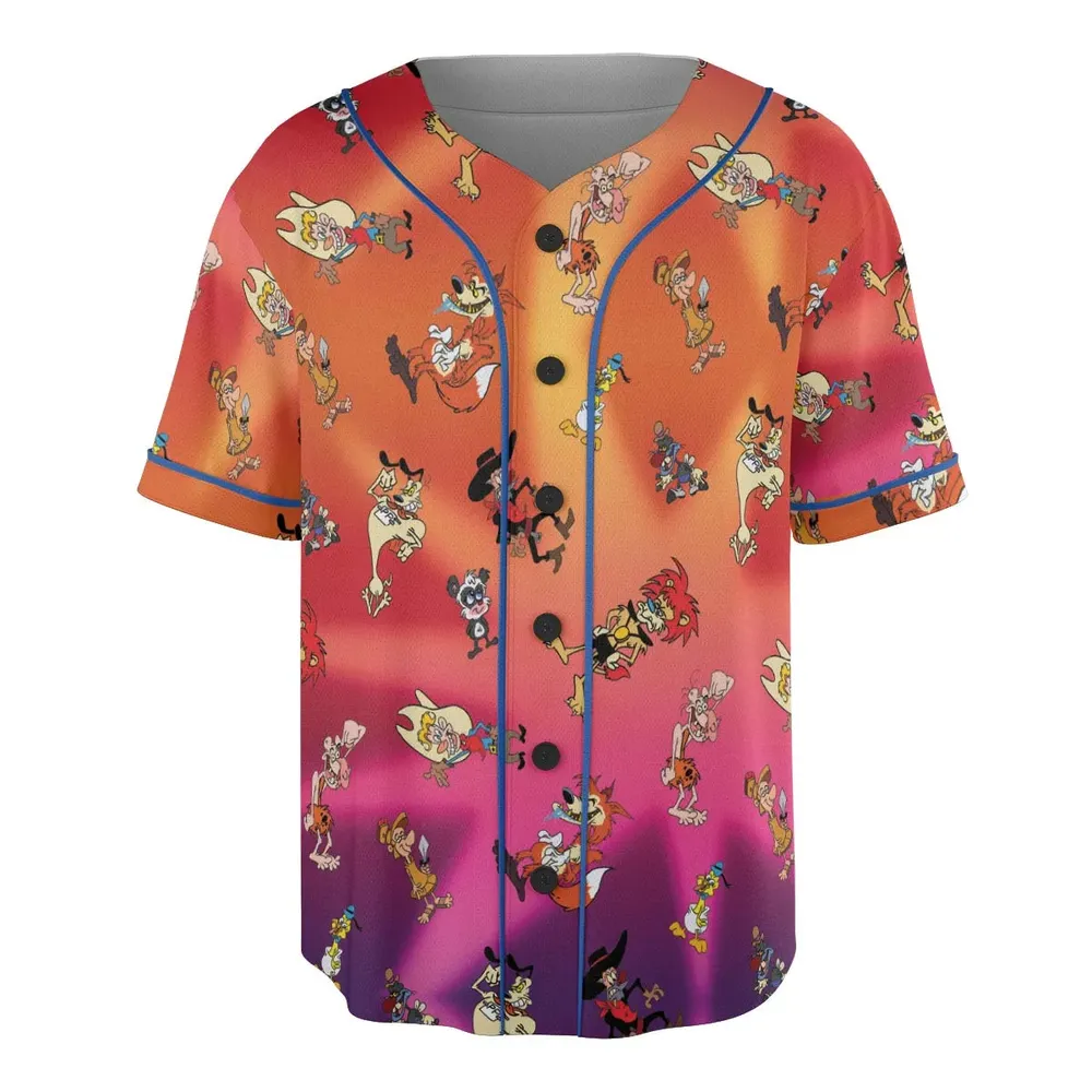 The Wacky World of Tex Avery Characters Unisex Baseball Jersey - 3