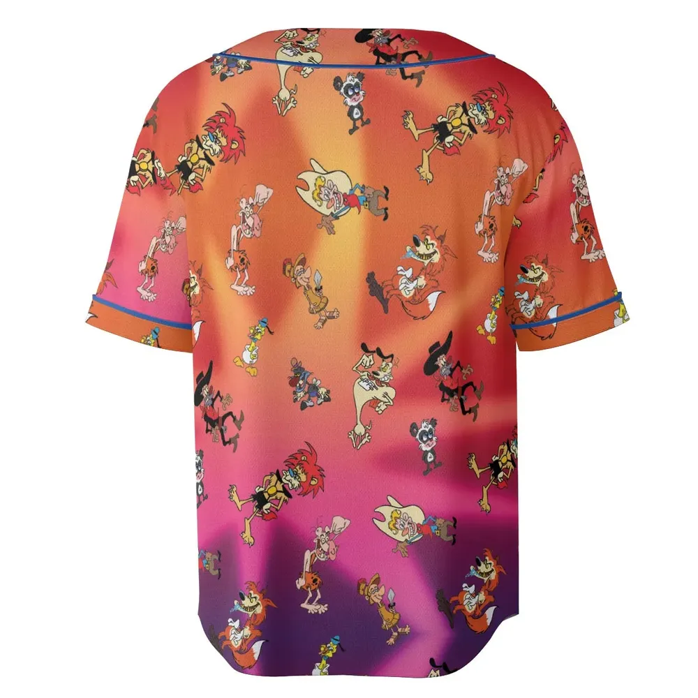 The Wacky World of Tex Avery Characters Unisex Baseball Jersey - 4