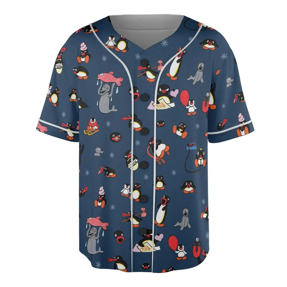 Noot Noot Pingu Unisex Baseball Jersey - 3