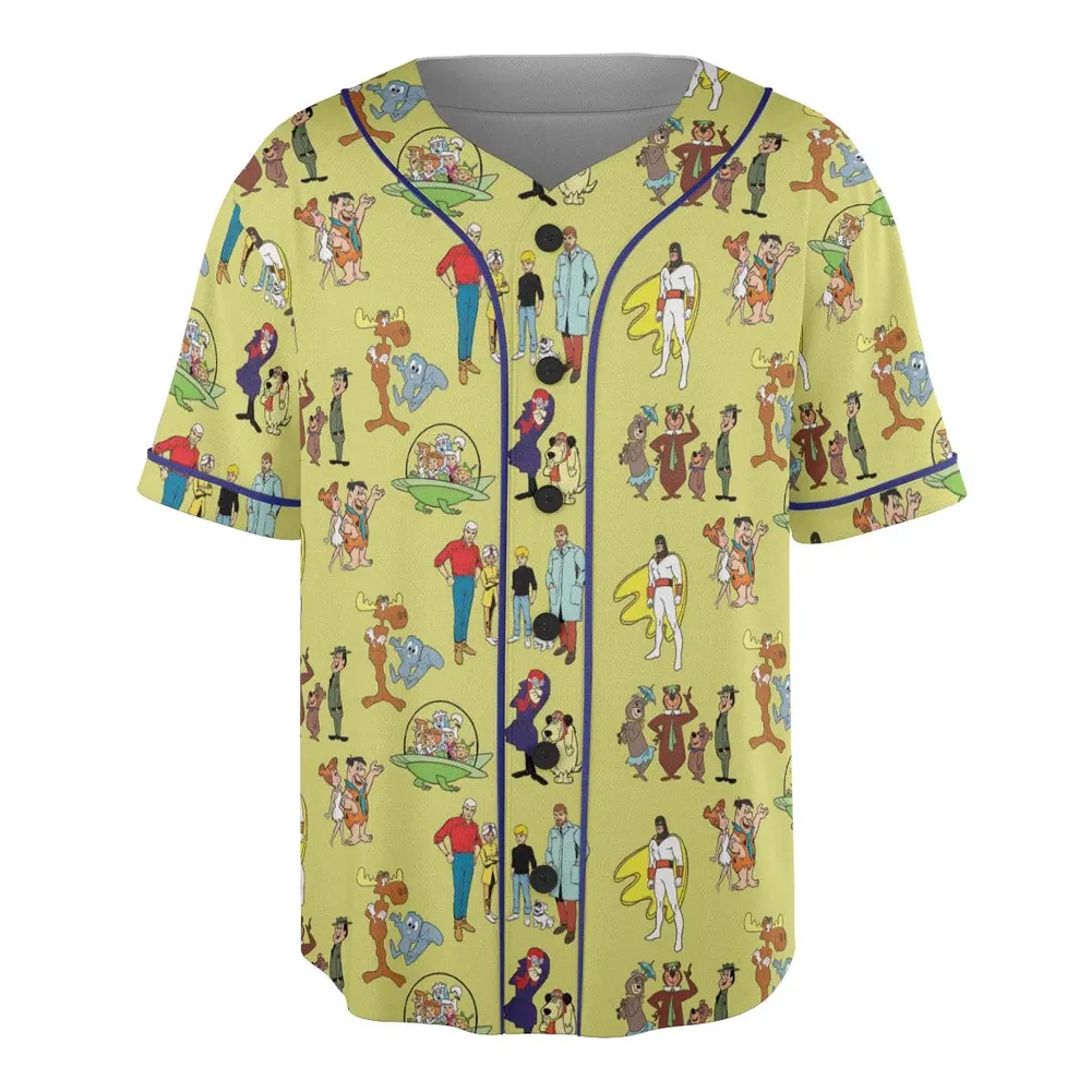 60s Cartoon Characters Unisex Baseball Jersey - 3