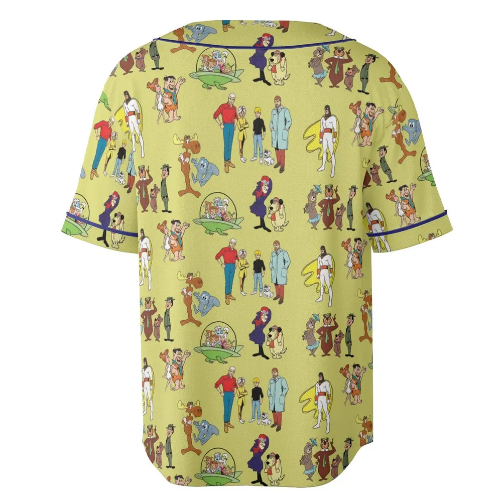 60s Cartoon Characters Unisex Baseball Jersey - 4