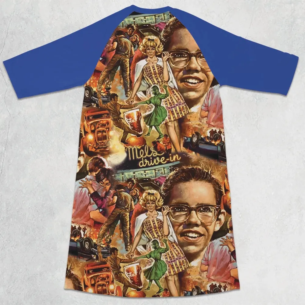 American Graffiti' cast on the movie 3/4 Sleeve Raglan Dress - 2