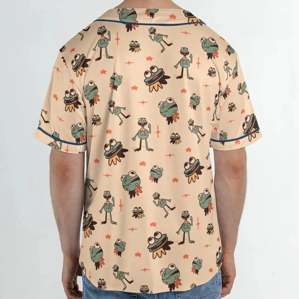 Kermit The Frog Doodles Unisex Baseball Jersey - 2