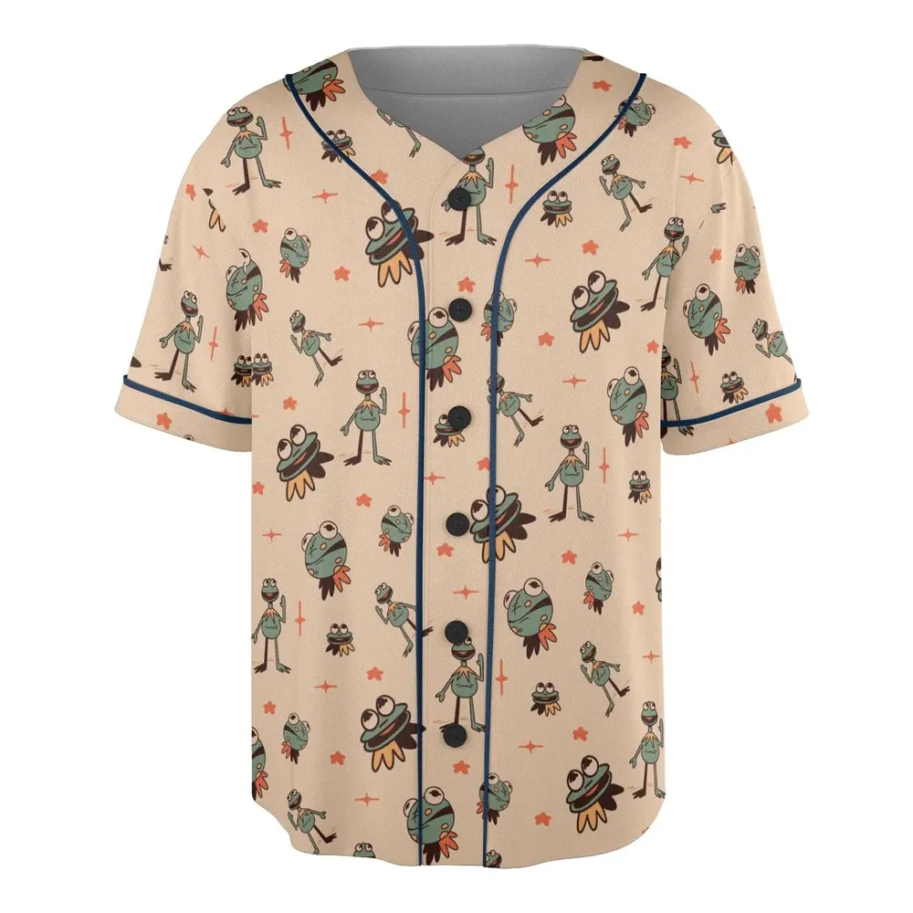 Kermit The Frog Doodles Unisex Baseball Jersey - 3