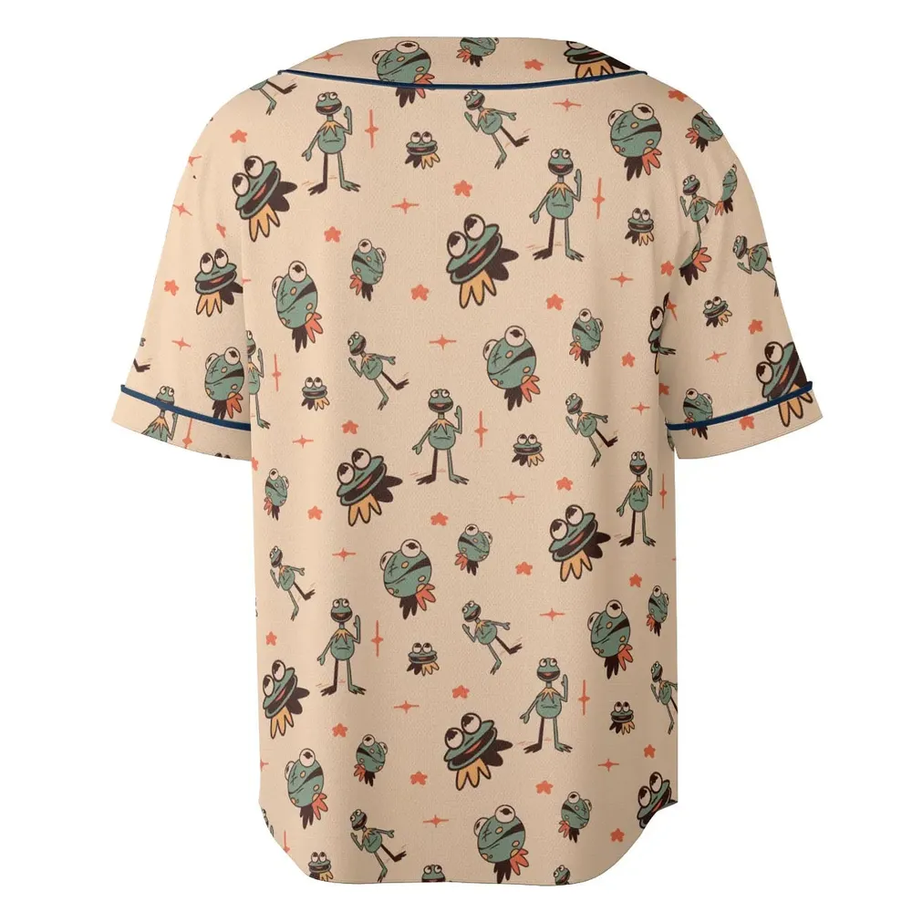 Kermit The Frog Doodles Unisex Baseball Jersey - 4