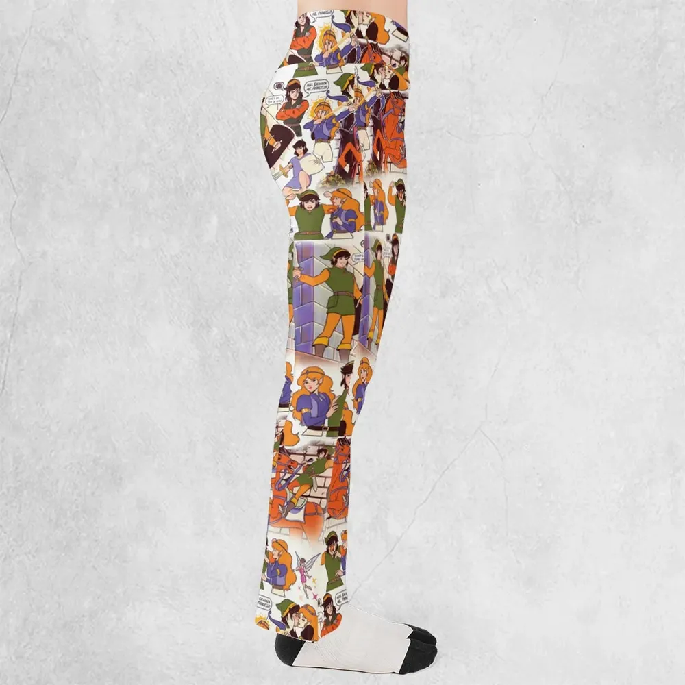 Link And Princess Zelda The Legend Of Zelda Animated Flare Leggings - 2