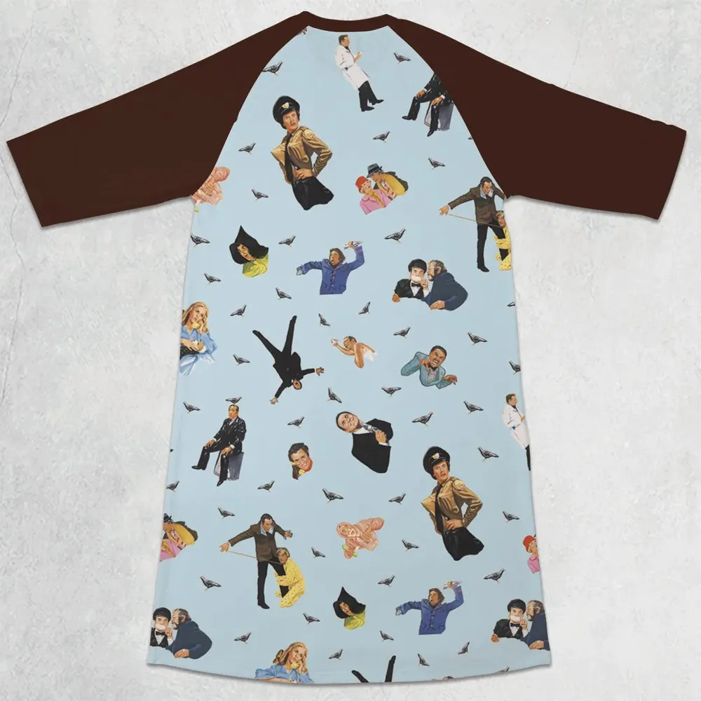 High Anxiety Characters 3/4 Sleeve Raglan Dress - 2