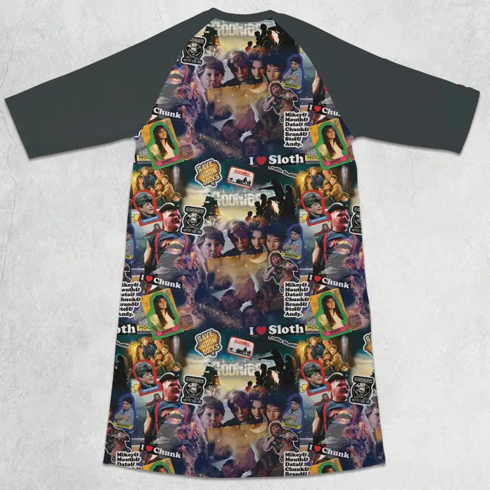 Goonies Rule The Goonies 3/4 Sleeve Raglan Dress - 2
