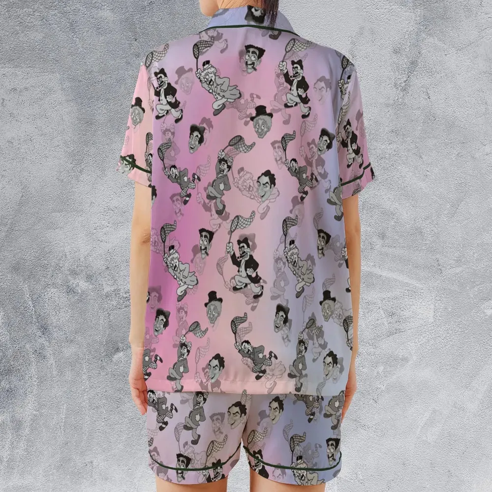 The Animated Marx Brothers Characters Satin Short-Sleeve Pajamas Set - 2
