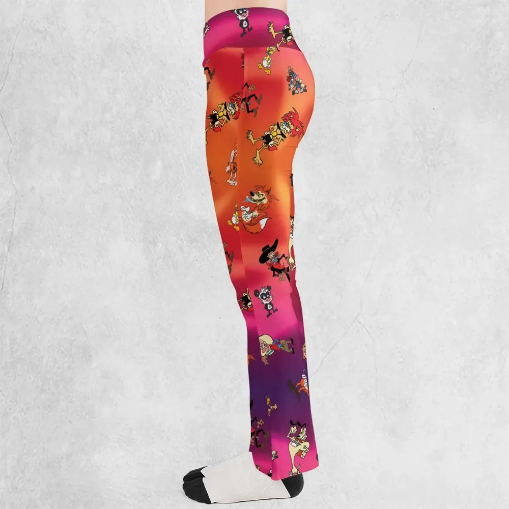 The Wacky World of Tex Avery Characters Flare Leggings - 3