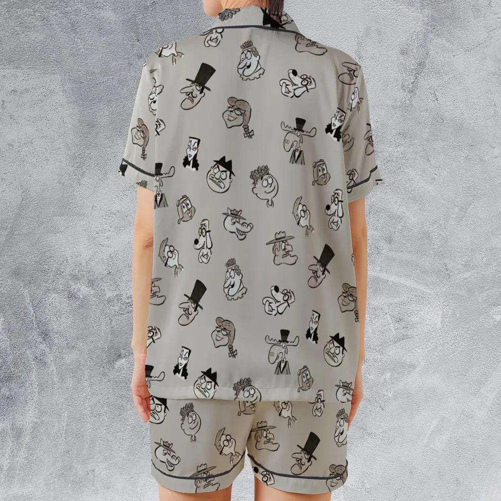 Jay Ward Tribute Satin Short-Sleeve Pajamas Set - 2