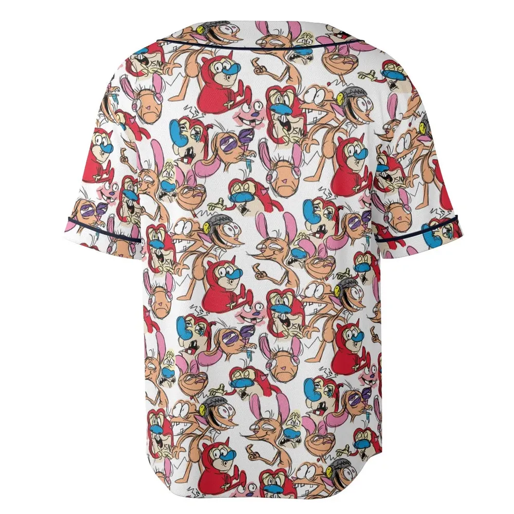 Insane Style The Ren and Stimpy Show Unisex Baseball Jersey - 4