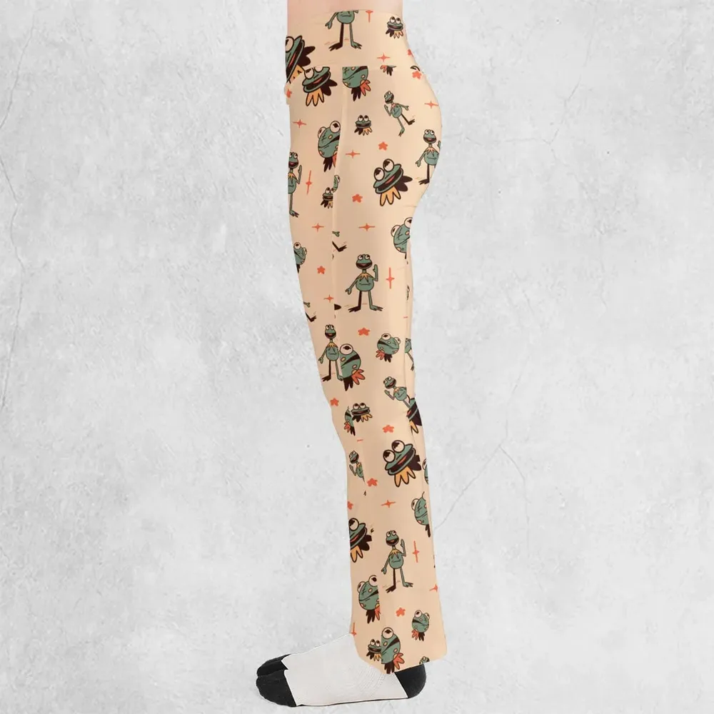 Kermit The Frog Doodles Flare Leggings - 3