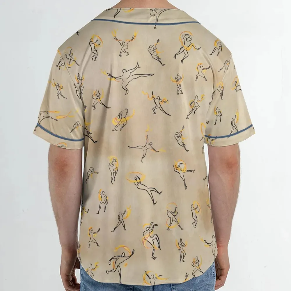 Fire Scroll Avatar The Last Airbender Unisex Baseball Jersey - 2