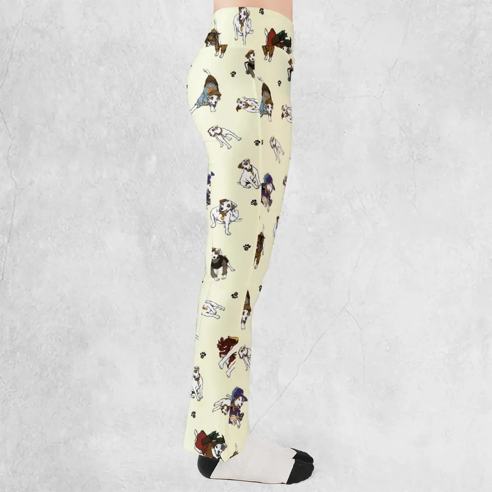 Various Wishbone Characters Flare Leggings - 2