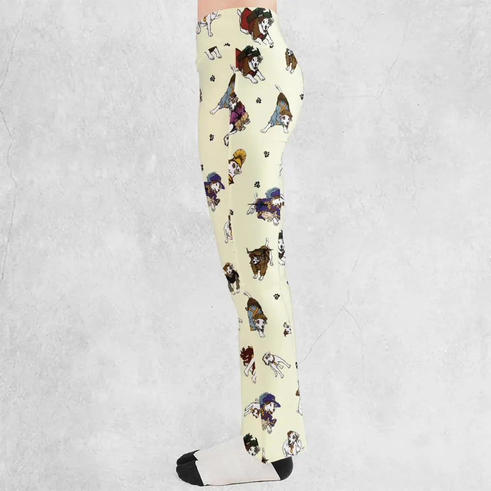 Various Wishbone Characters Flare Leggings - 3