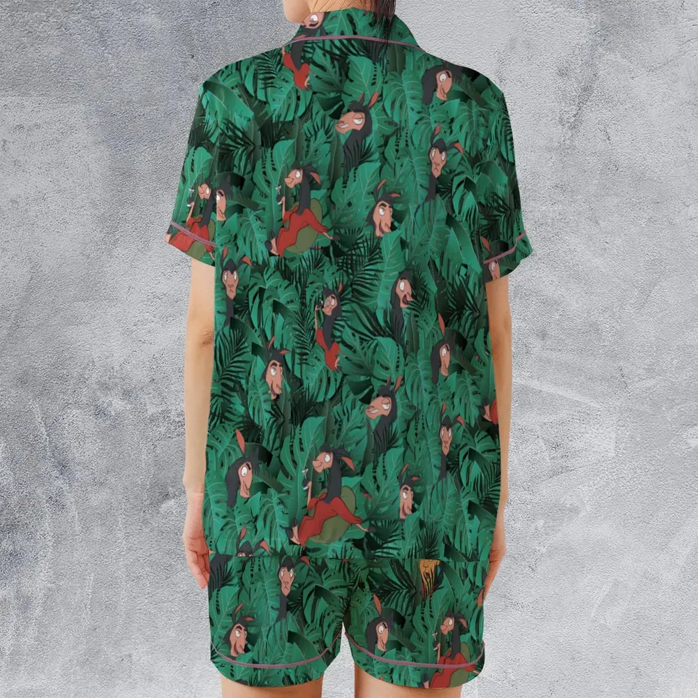 Llama Kuzco The Emperor's New Groove Satin Short-Sleeve Pajamas Set - 2