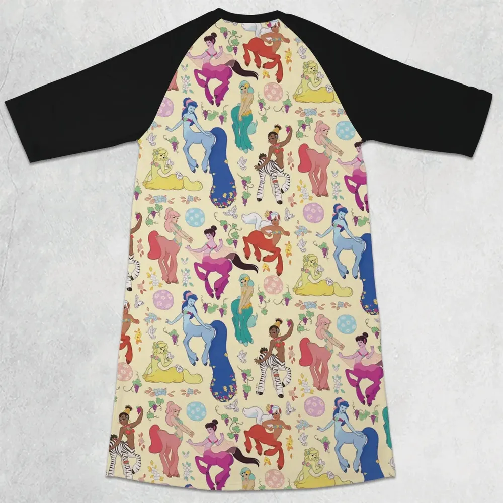 Centaurs Fantasia 3/4 Sleeve Raglan Dress - 2