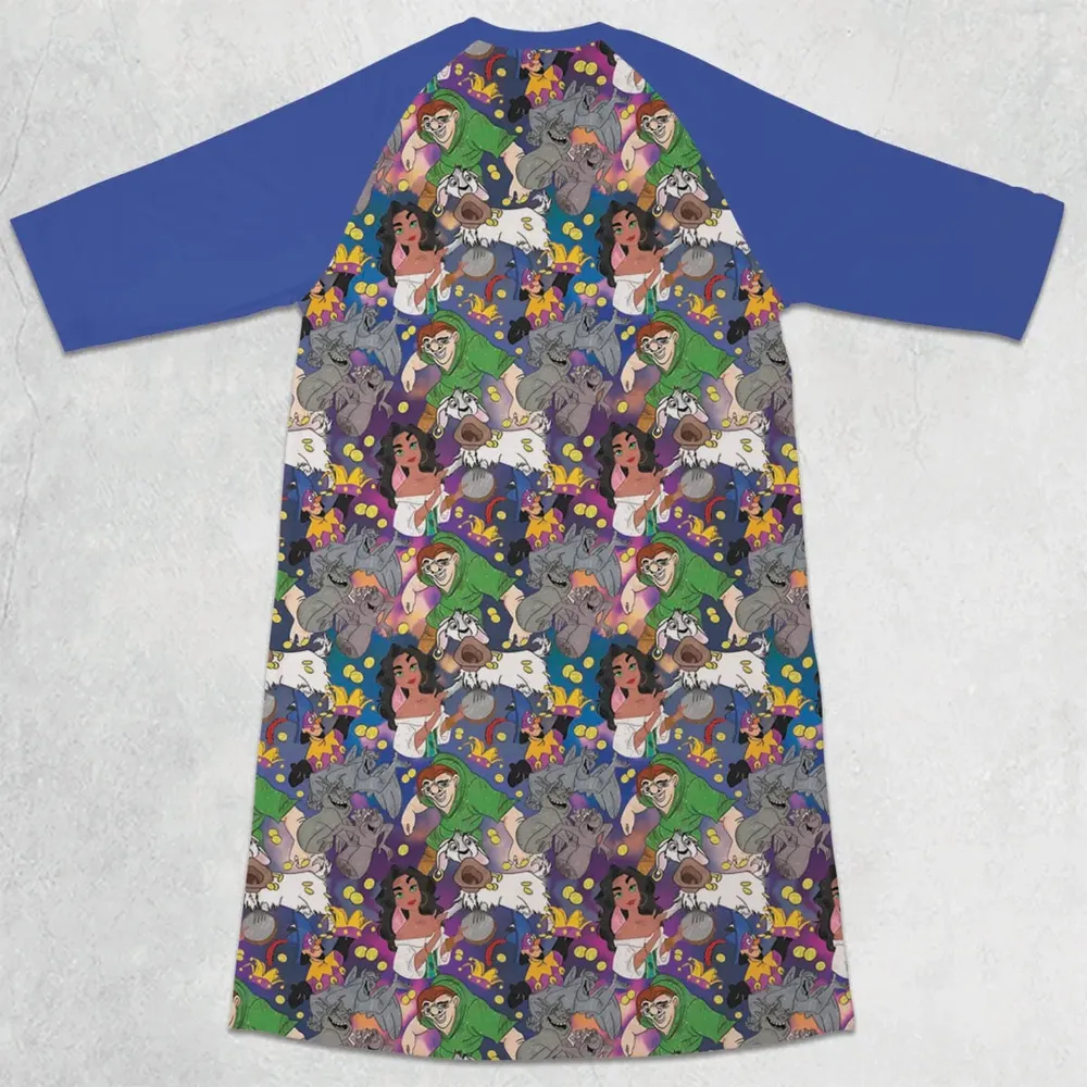 The Hunchback of Notre-Dame 3/4 Sleeve Raglan Dress - 2