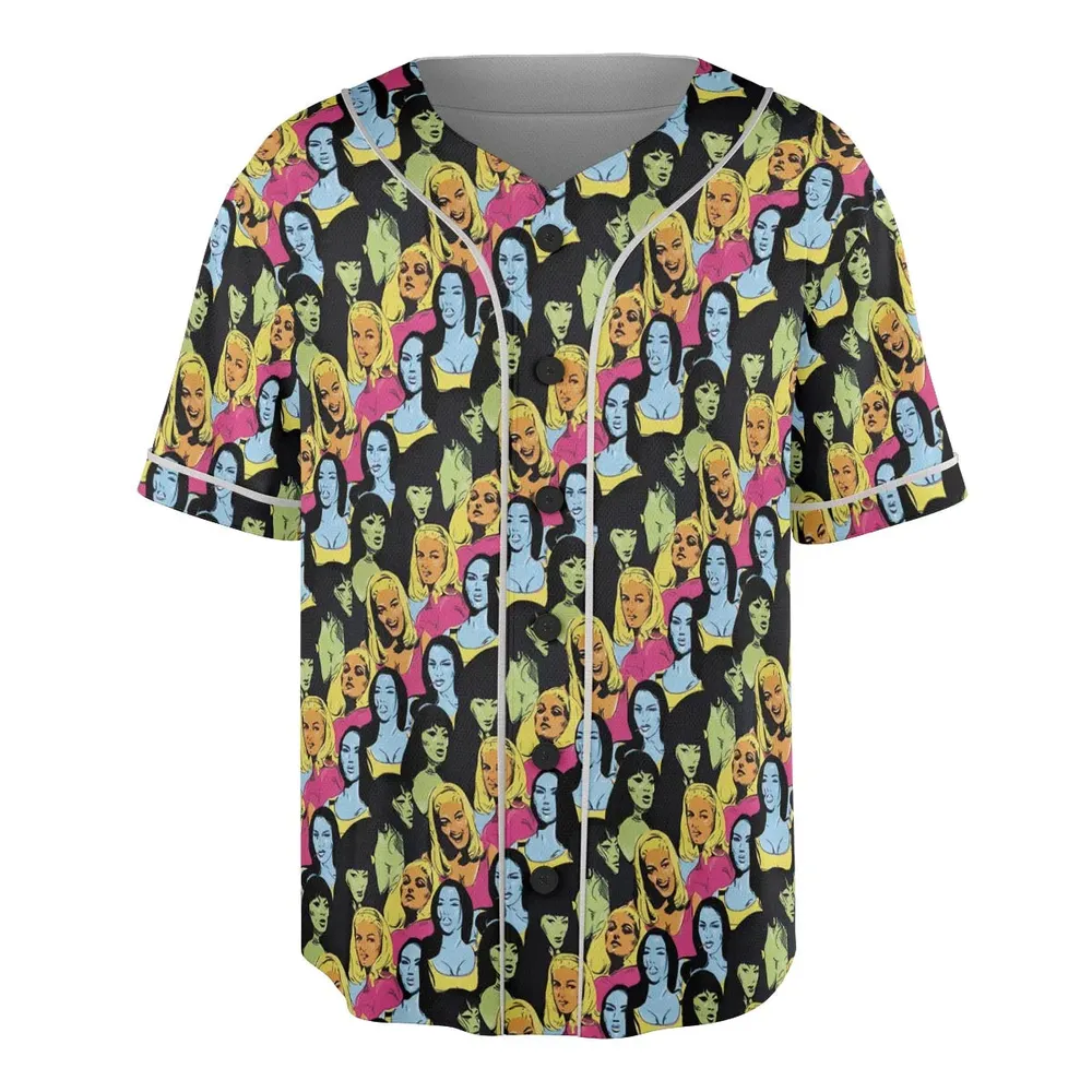 Retro Superwomen Belted Buckled and Booted Unisex Baseball Jersey - 3