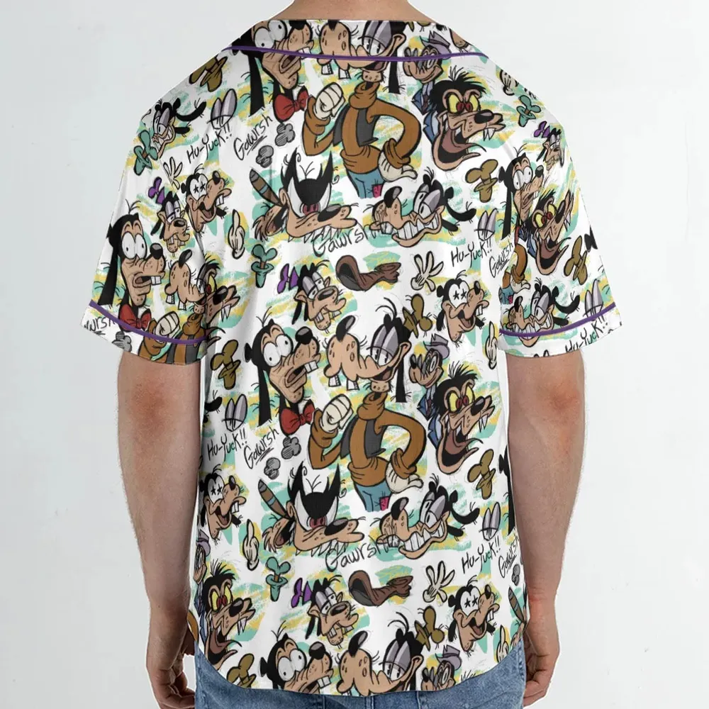 Many Faces Of Goofy Unisex Baseball Jersey - 2