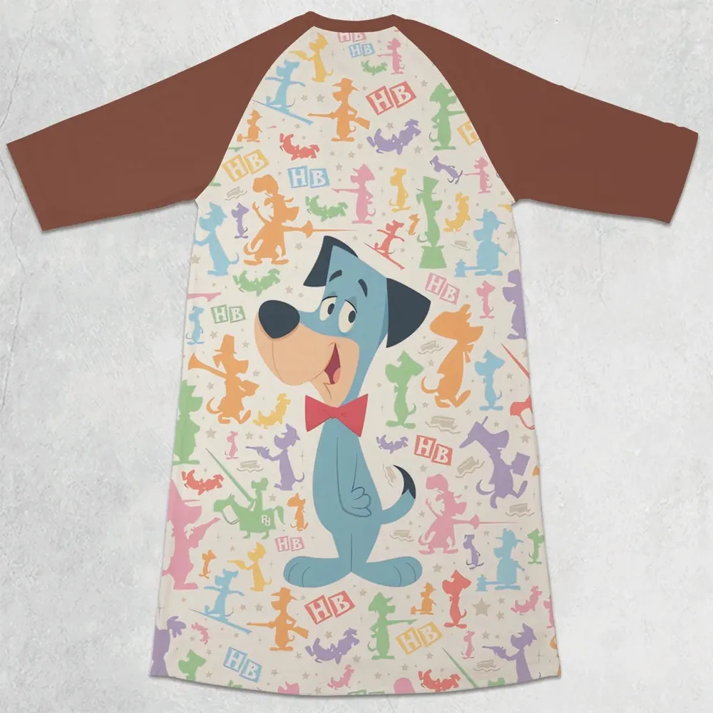 The Huckleberry Hound Show 3/4 Sleeve Raglan Dress - 2